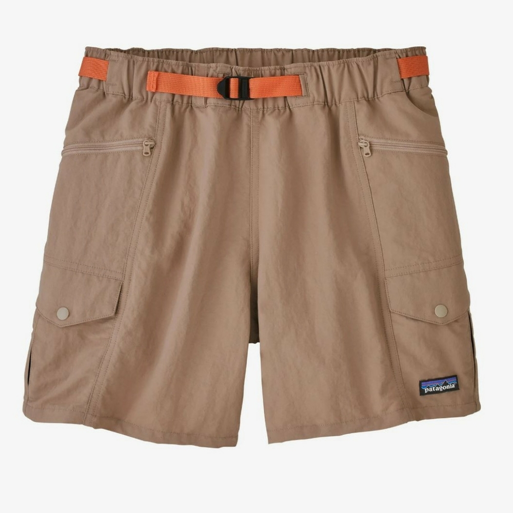 Patagonia Tan and Orange Athletic Shorts